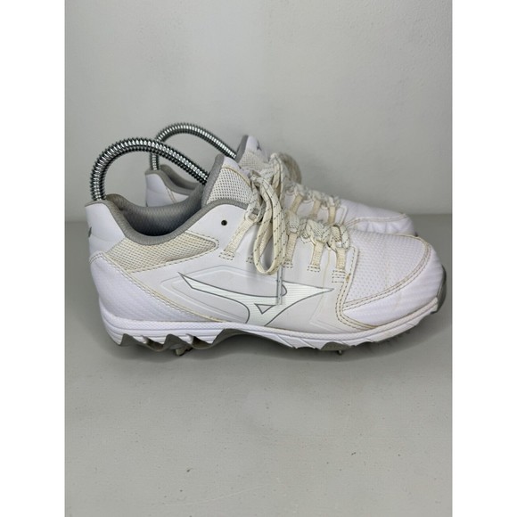 Mizuno Wave 9 Spike White Baseball Cleats Shoes Mens Size 7 - Picture 4 of 15